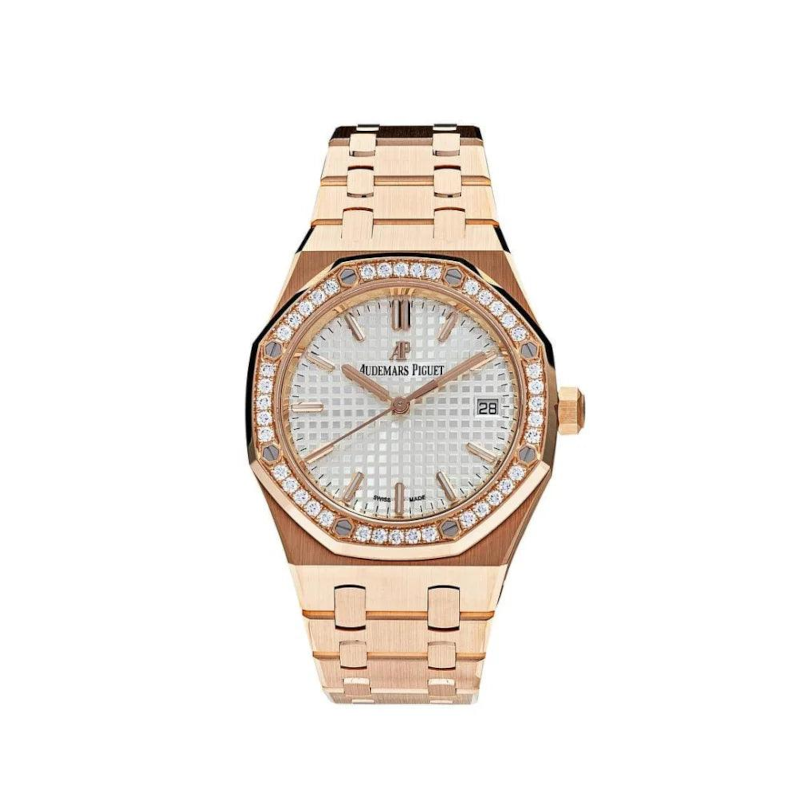 Audemars Piguet Royal Oak – Or Rose avec Lunette Sertie de Diamants