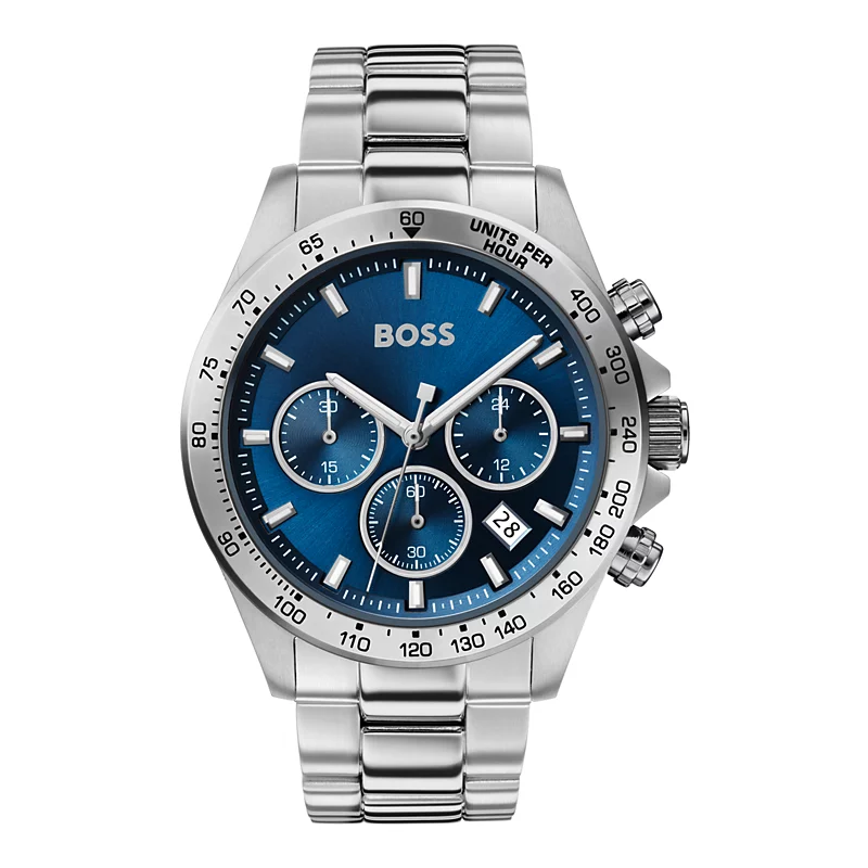 Hugo Boss Chronographe Bleu Acier